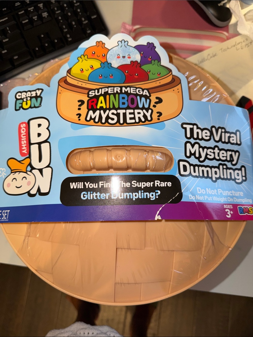 Super Mega Rainbow Mystery Squishy Bun - Tan
